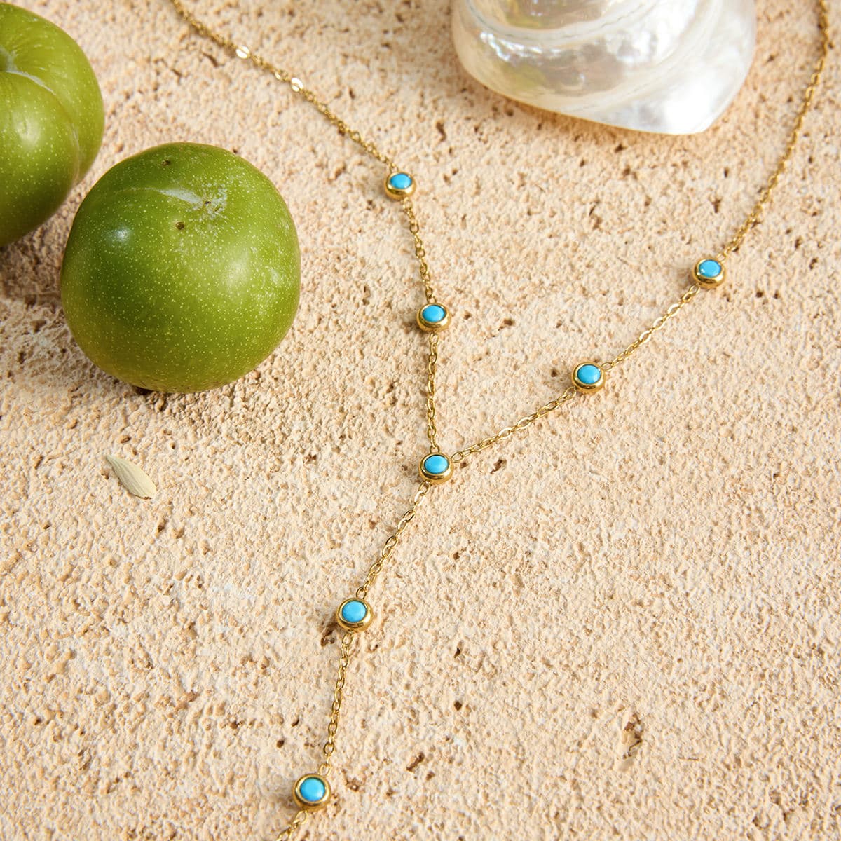 Turquoise Y Necklace 
