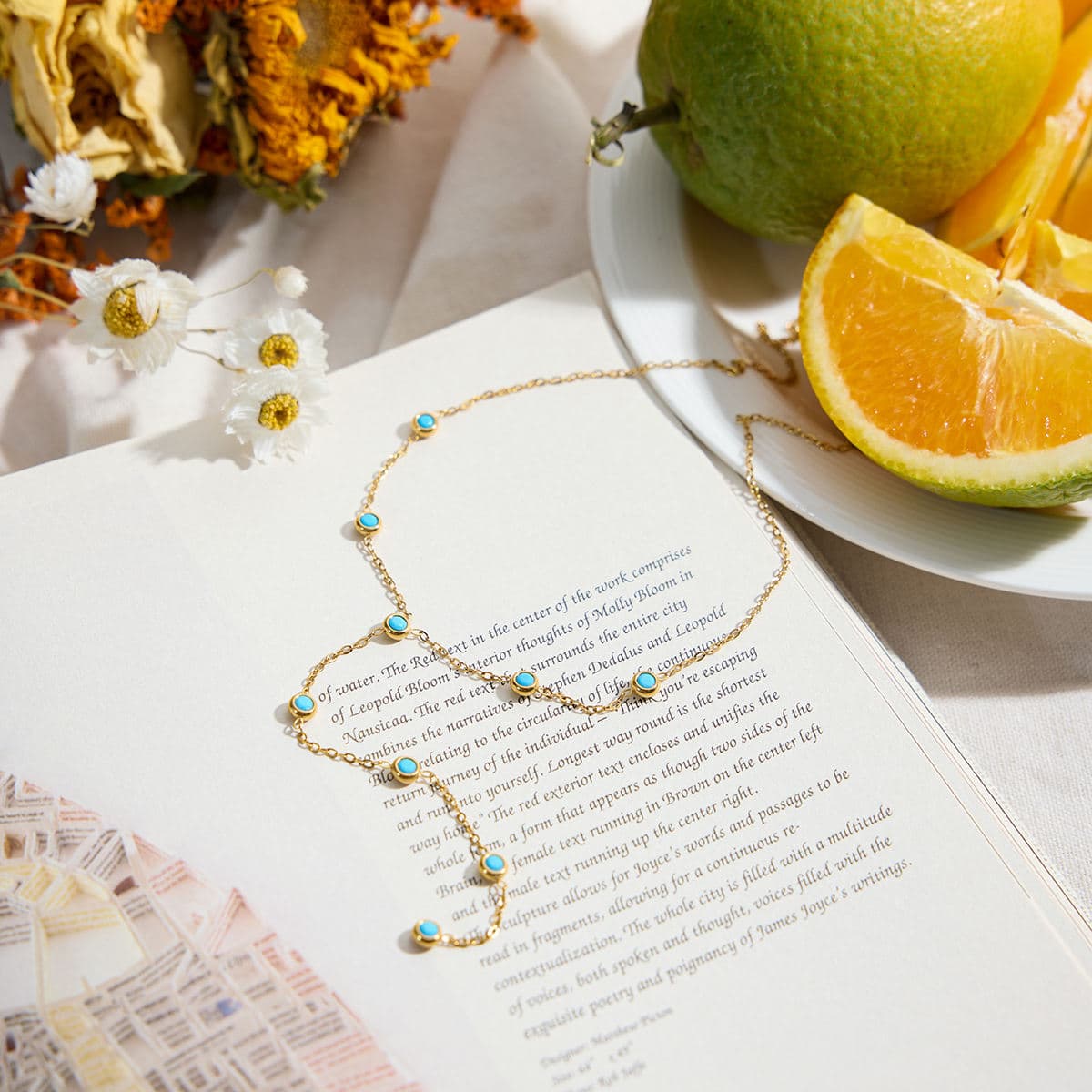 Turquoise Y Necklace 