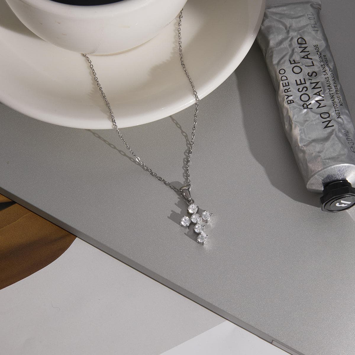 Zircon Cross Necklace
