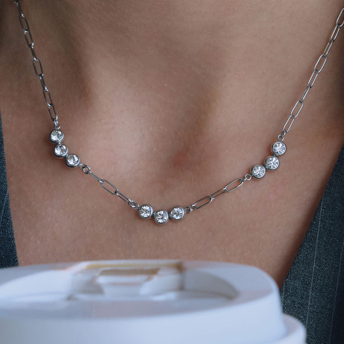 Zircon Beaded Necklace