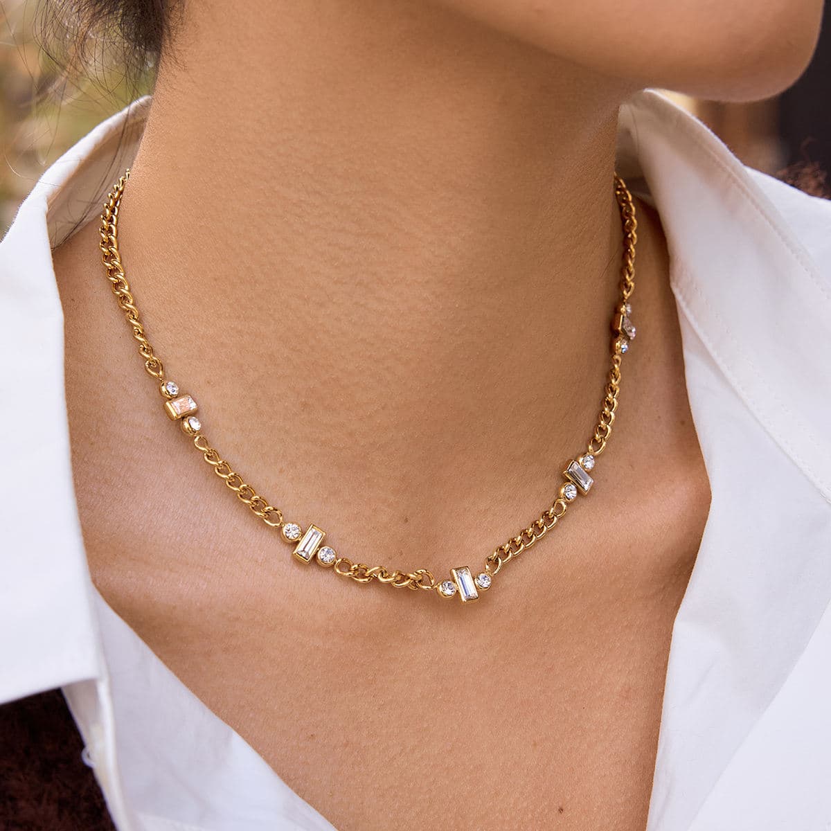 Geometric Crystal Necklace