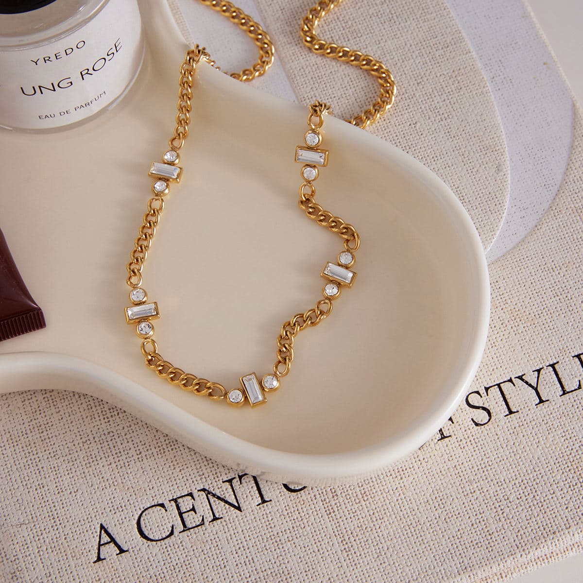 Geometric Crystal Necklace