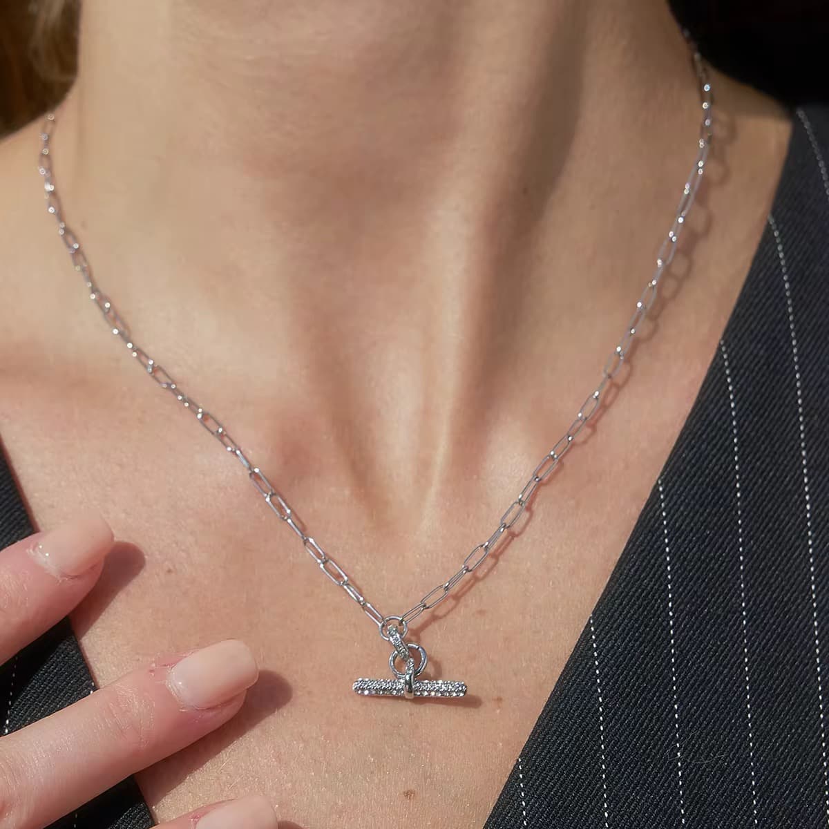 T-Bar Pendant Necklace
