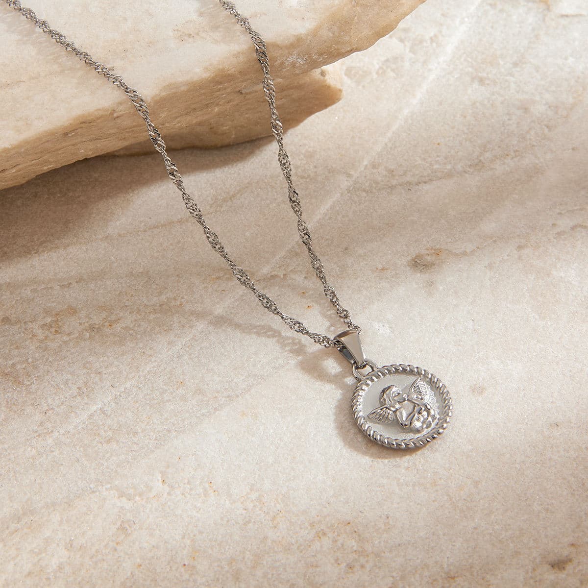Engraved Medallion Necklace