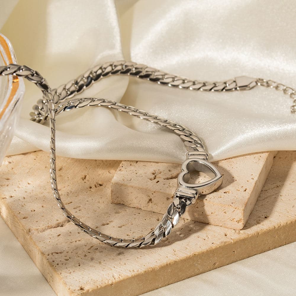 Heart Link Chain Necklace