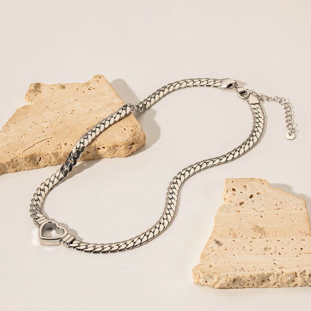 Heart Link Chain Necklace