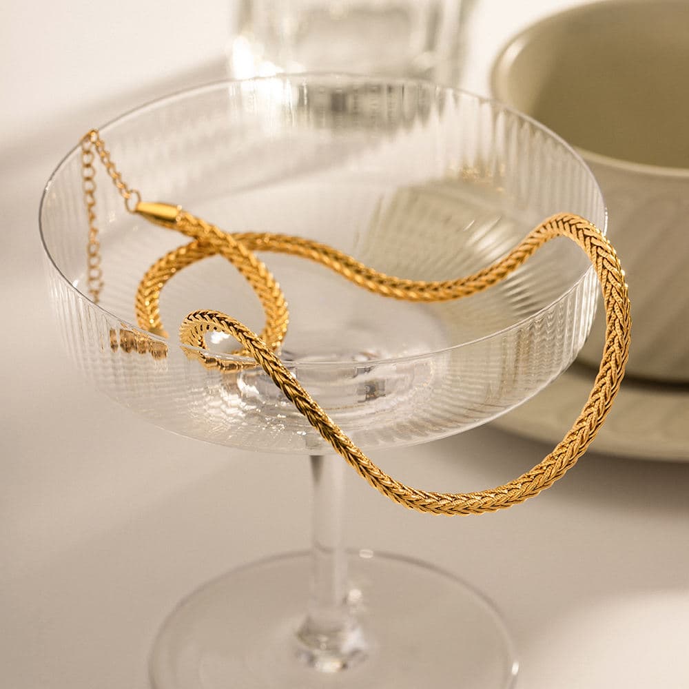Braided Herringbone Necklace 