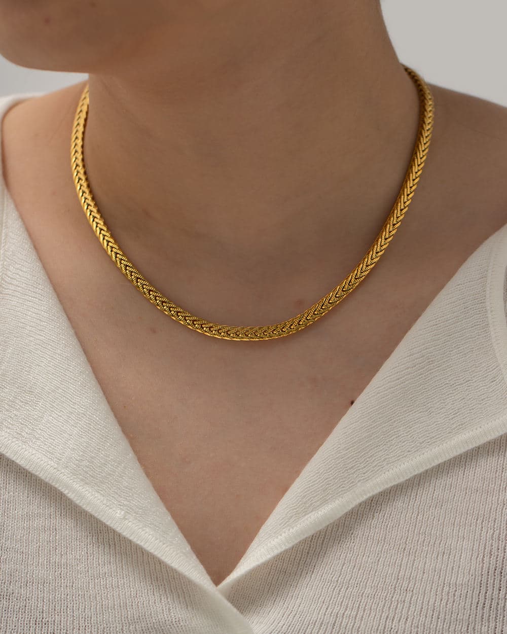 Braided Herringbone Necklace 