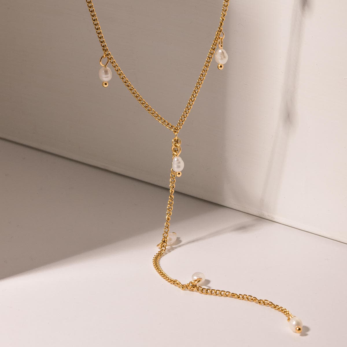 Y-Necklace With Freshwater Pearls