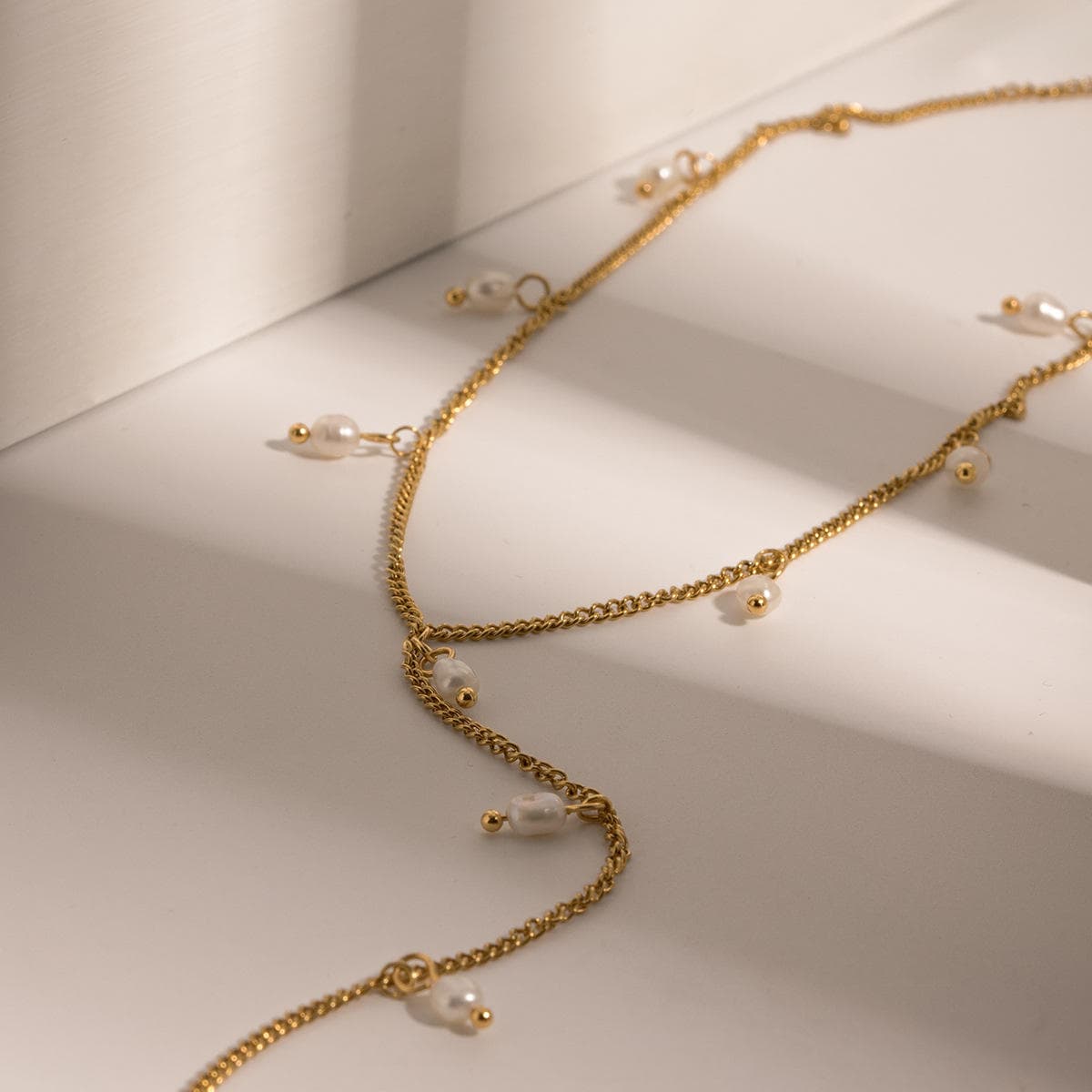 Y-Necklace With Freshwater Pearls