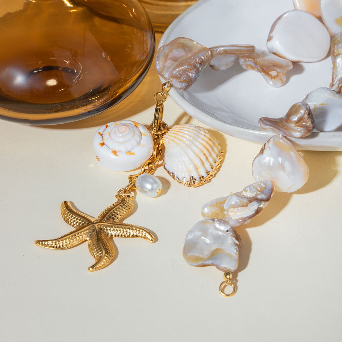 Natural Shell Statement Necklace