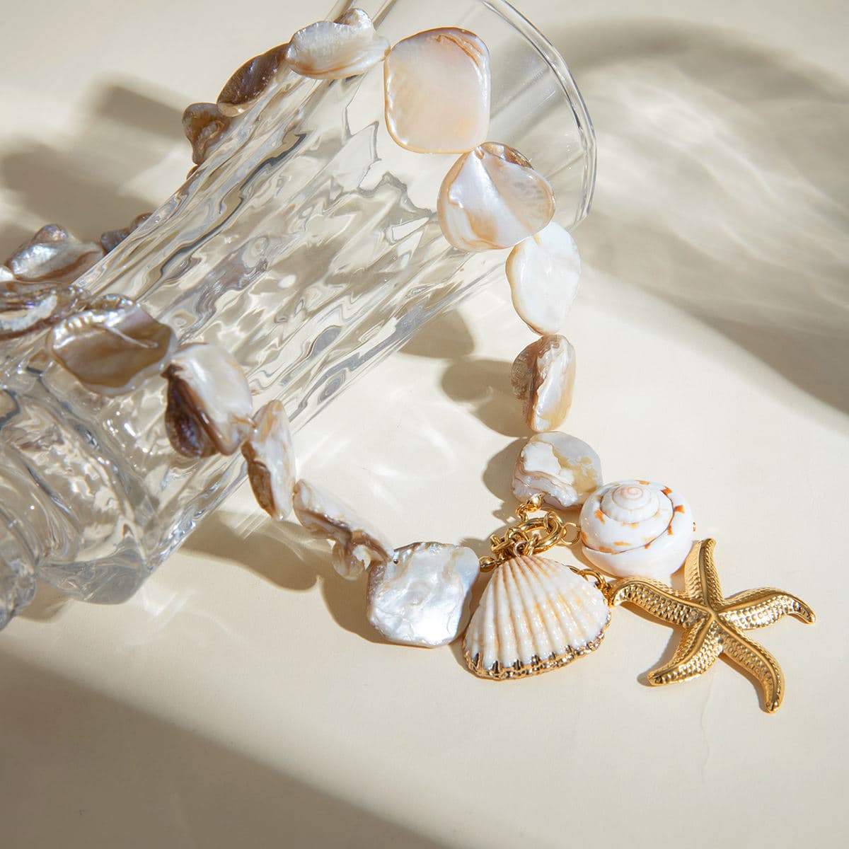 Natural Shell Statement Necklace