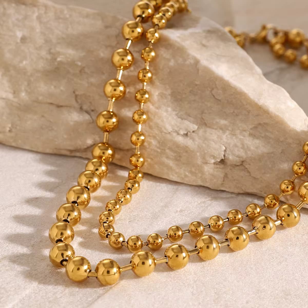 Double Layer Beaded Necklace 
