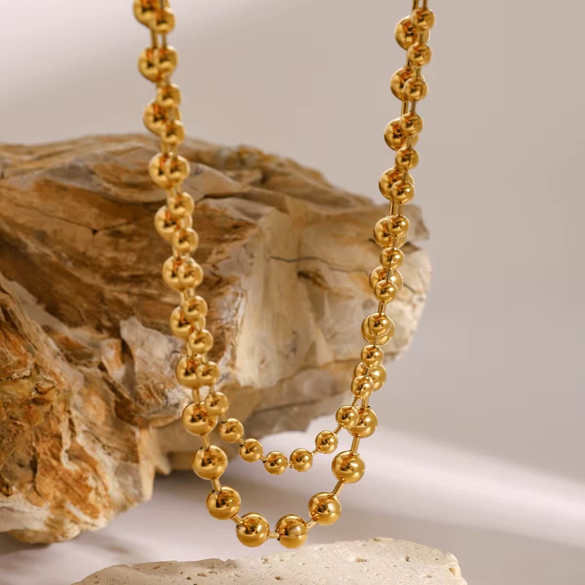 Double Layer Beaded Necklace 