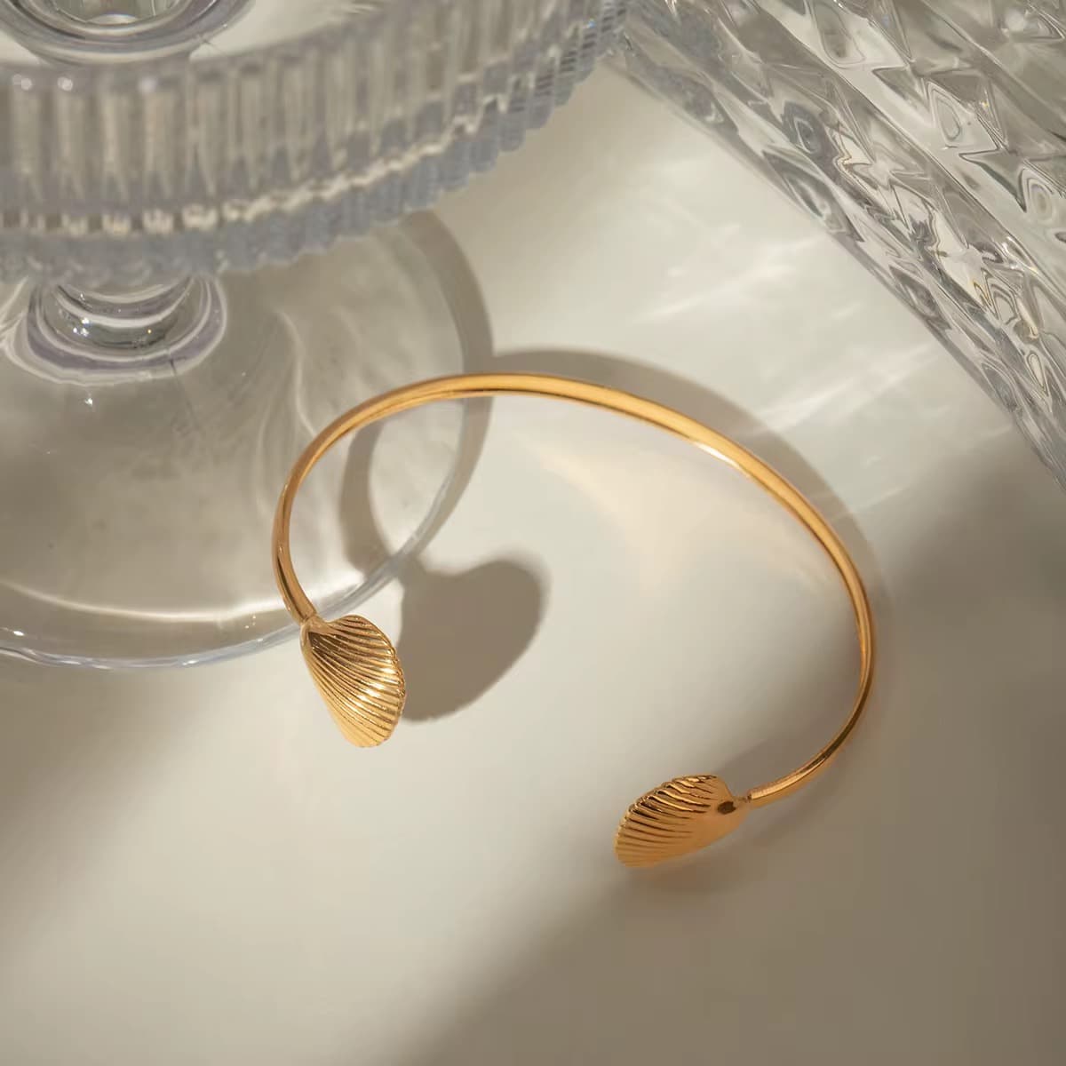 Textured Shell Cuff Bracelet 