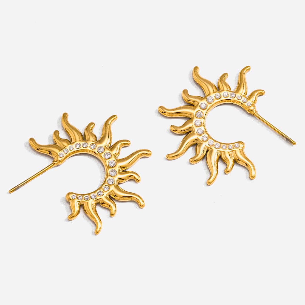 Celestial Sun Stud Earrings 