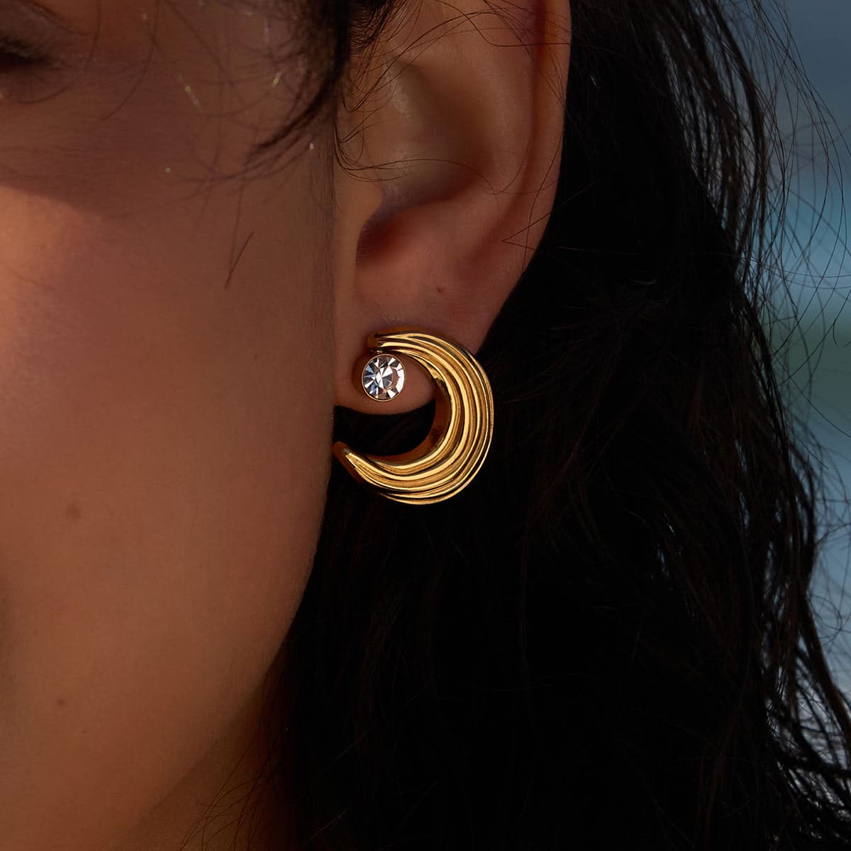 Celestial Crescent Earrings 