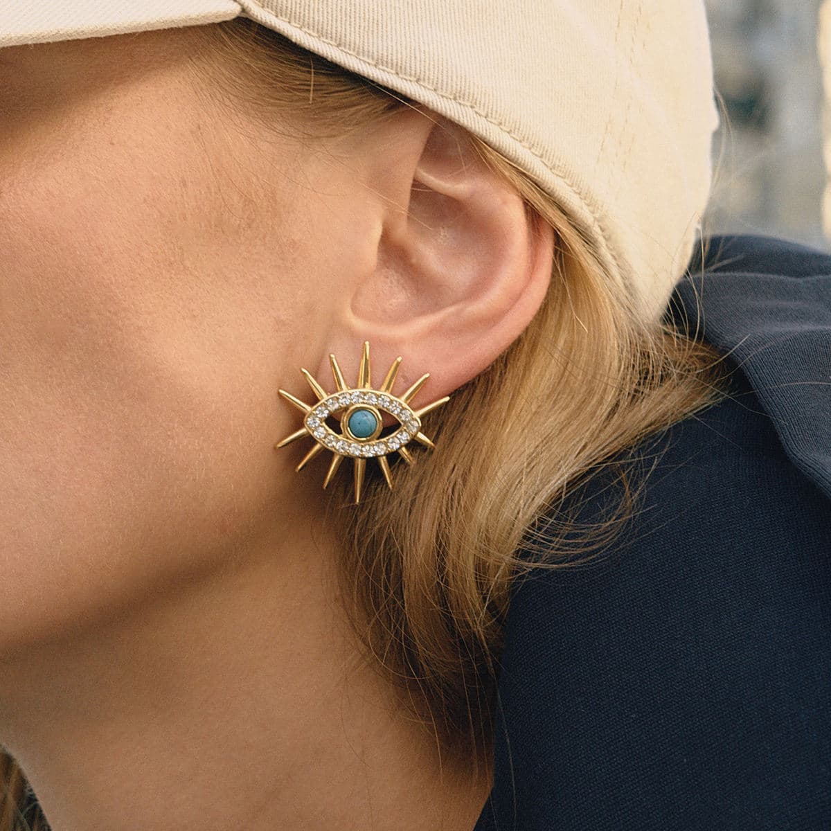 Evil Eye Stud Earrings 