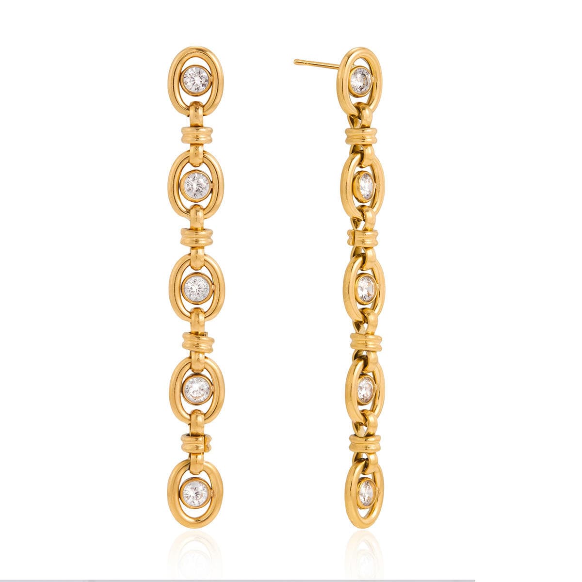 Cubic Zirconia Drop Earrings 