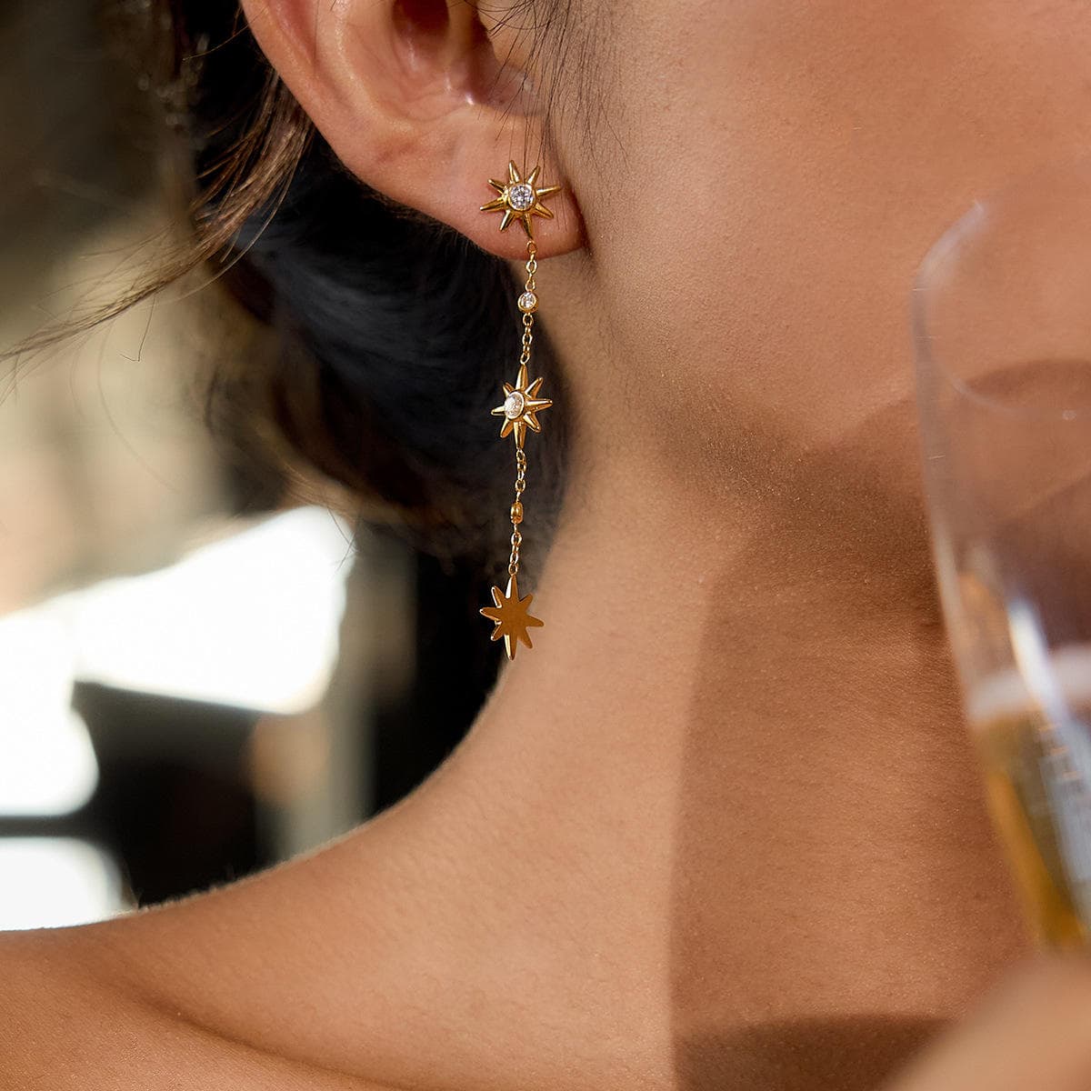 Celestial Star Drop Earrings