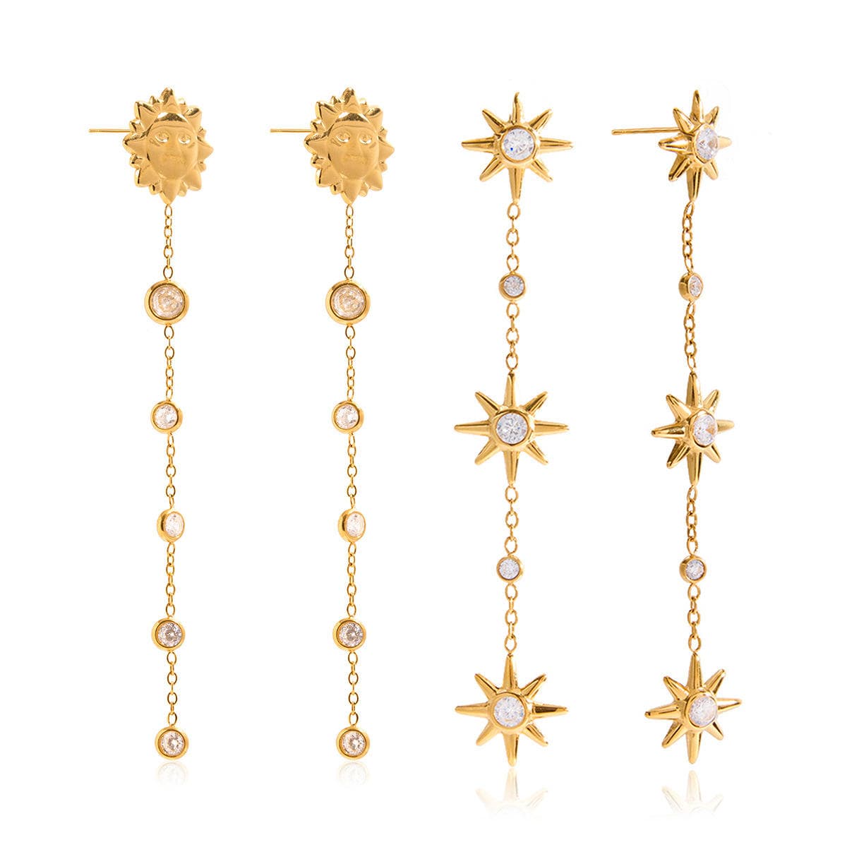 Celestial Star Drop Earrings