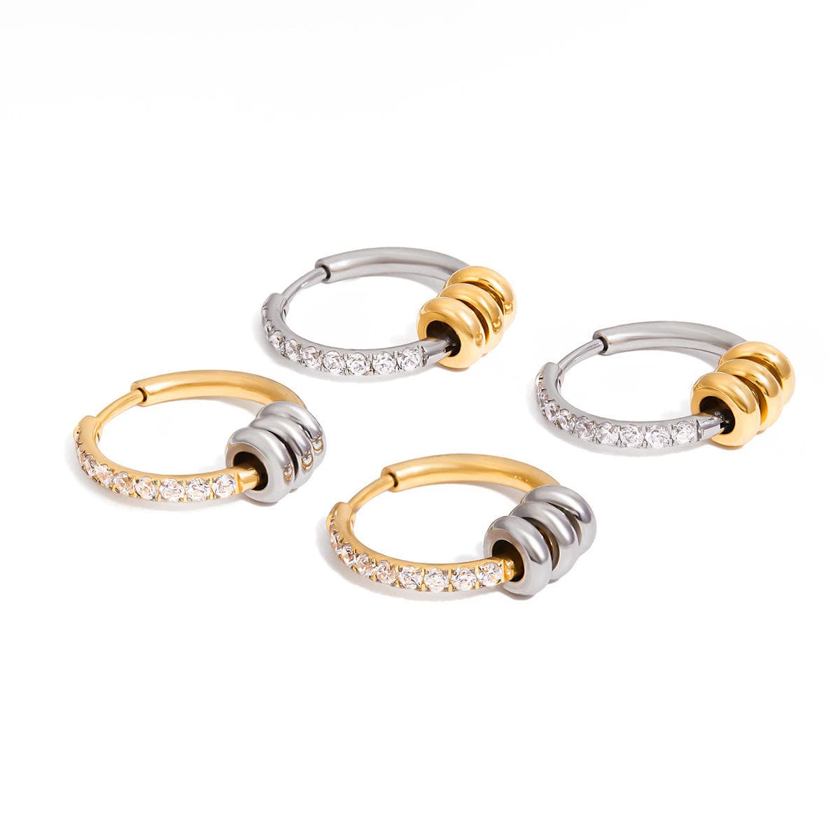 Two Toned Hoop Earrings