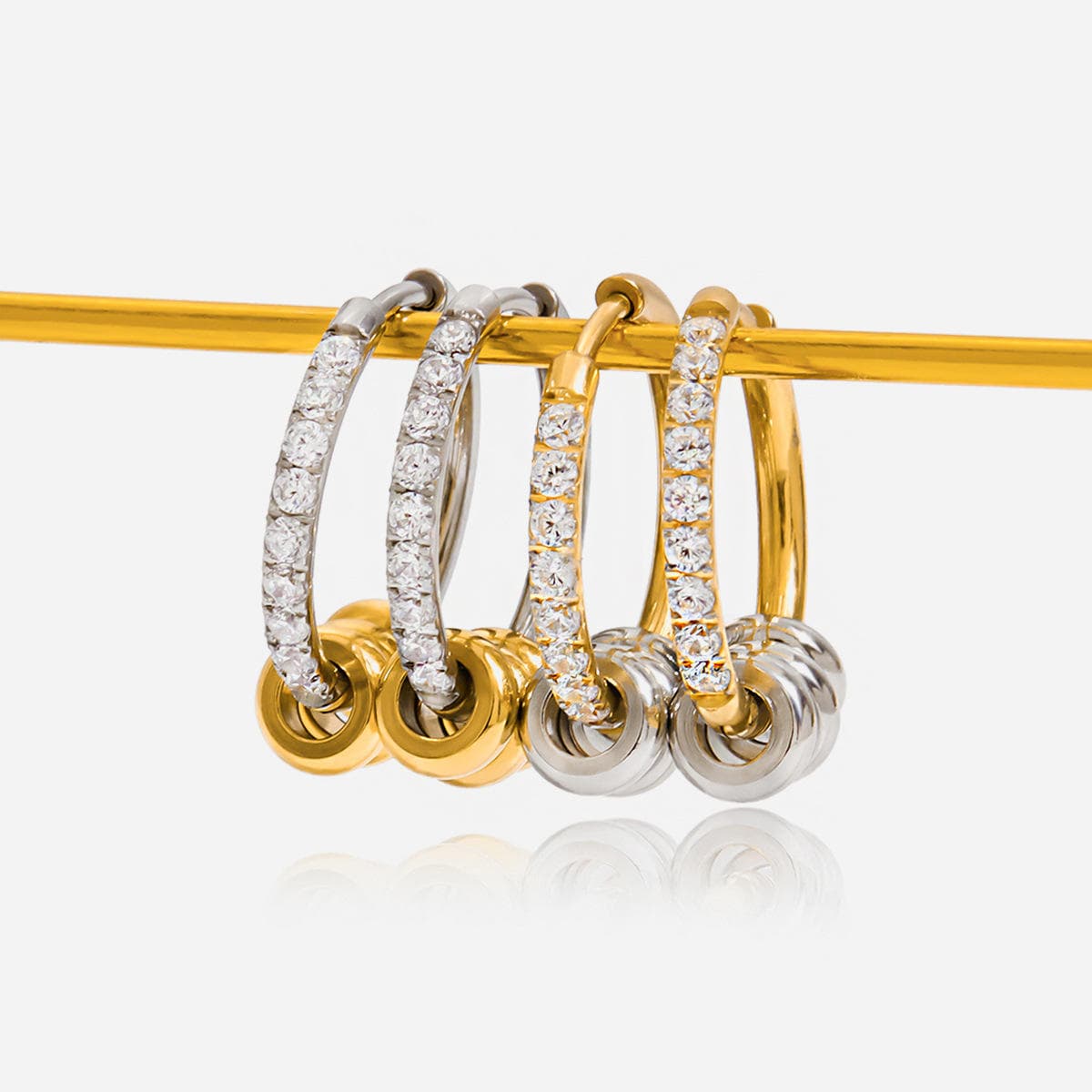 Two Toned Hoop Earrings