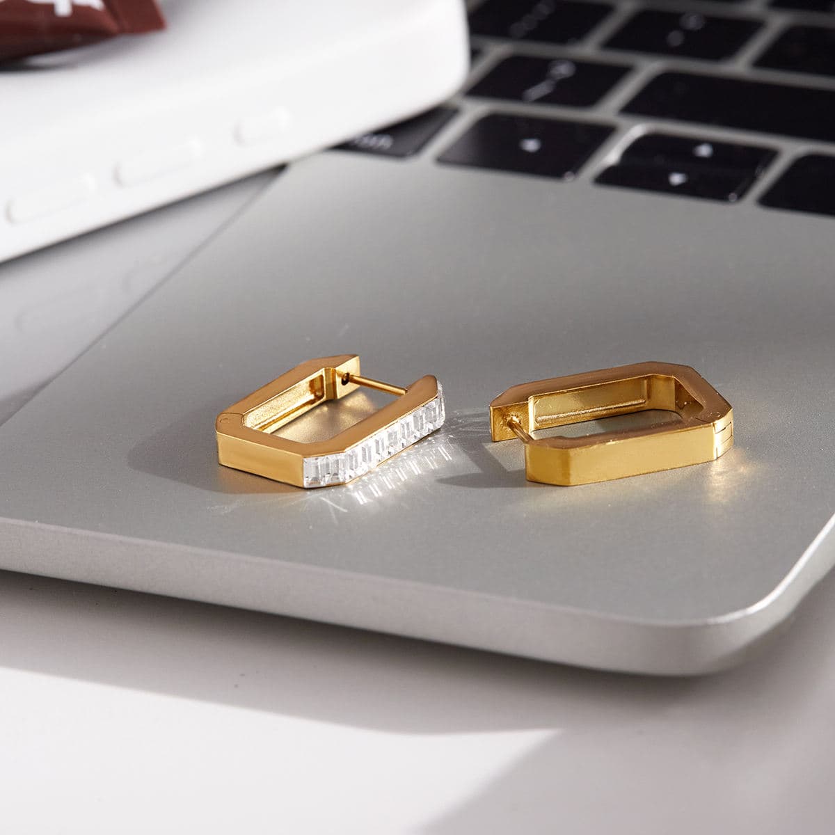 Baguette Hoop Earrings 