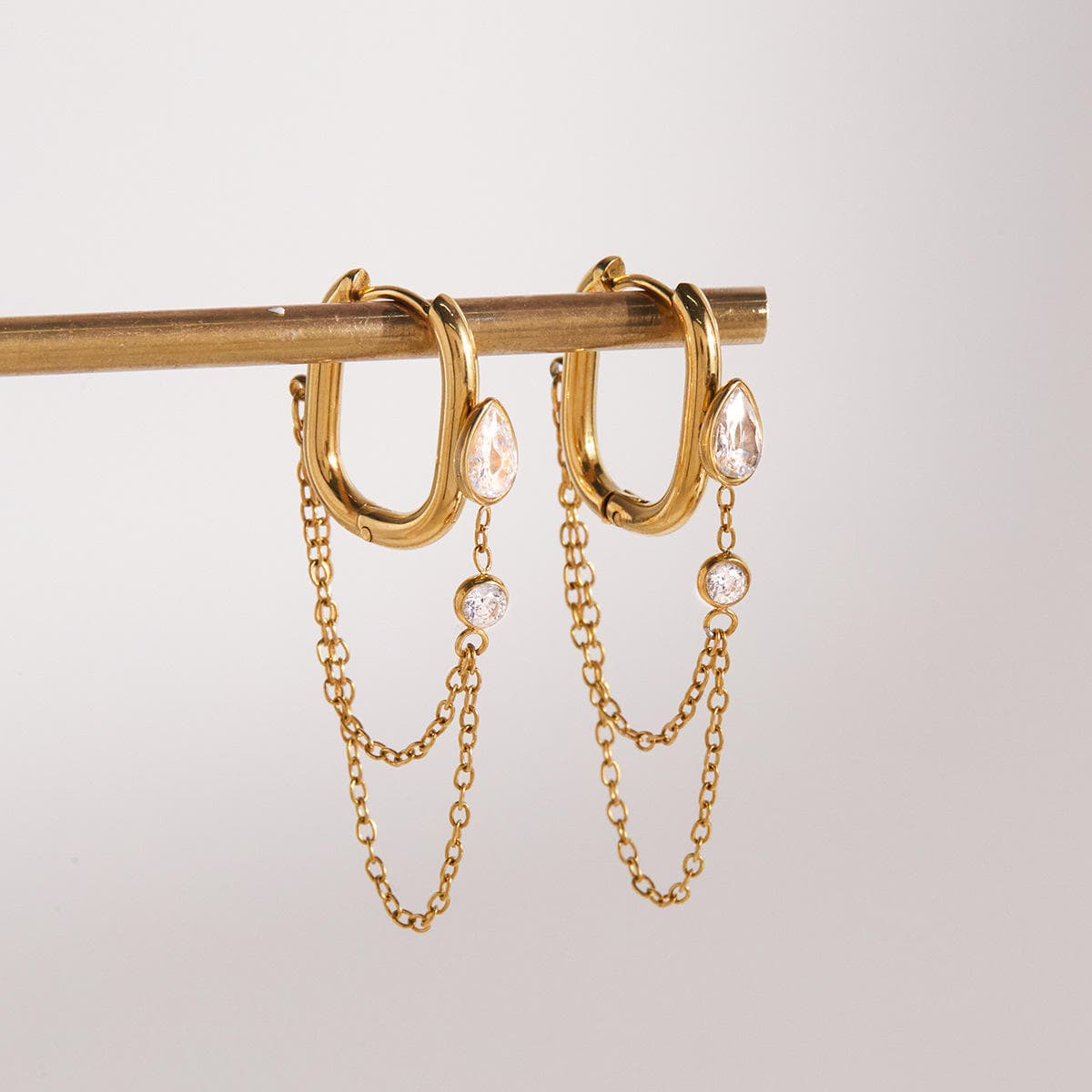 Chain Link Hoop Earrings