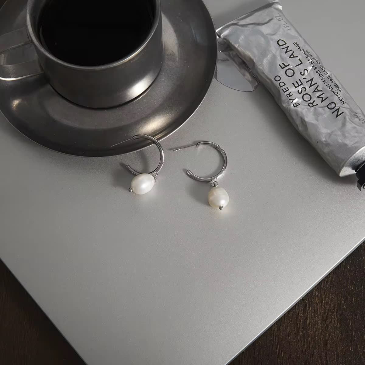 Freshwater Pearl Hoop Earrings