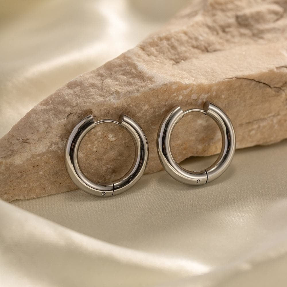 Classic Chunky Hoop Earrings