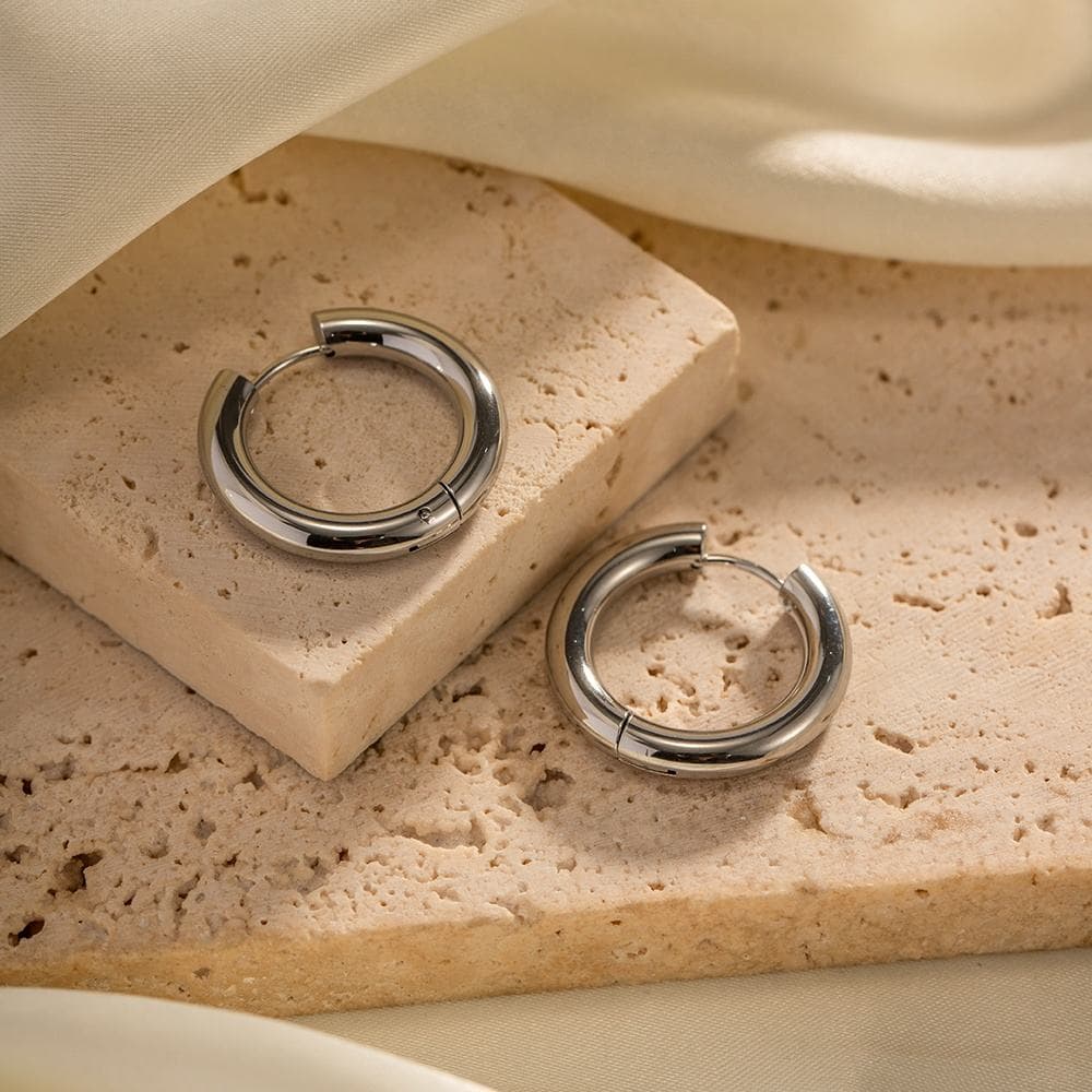 Classic Chunky Hoop Earrings