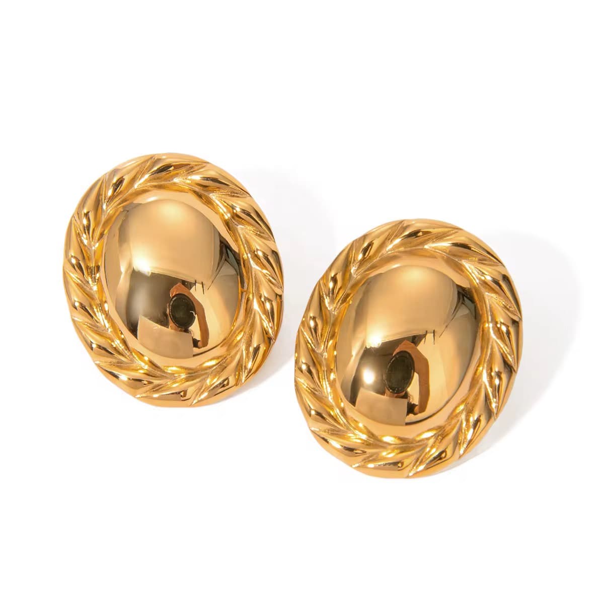 Braided Dome Stud Earrings 