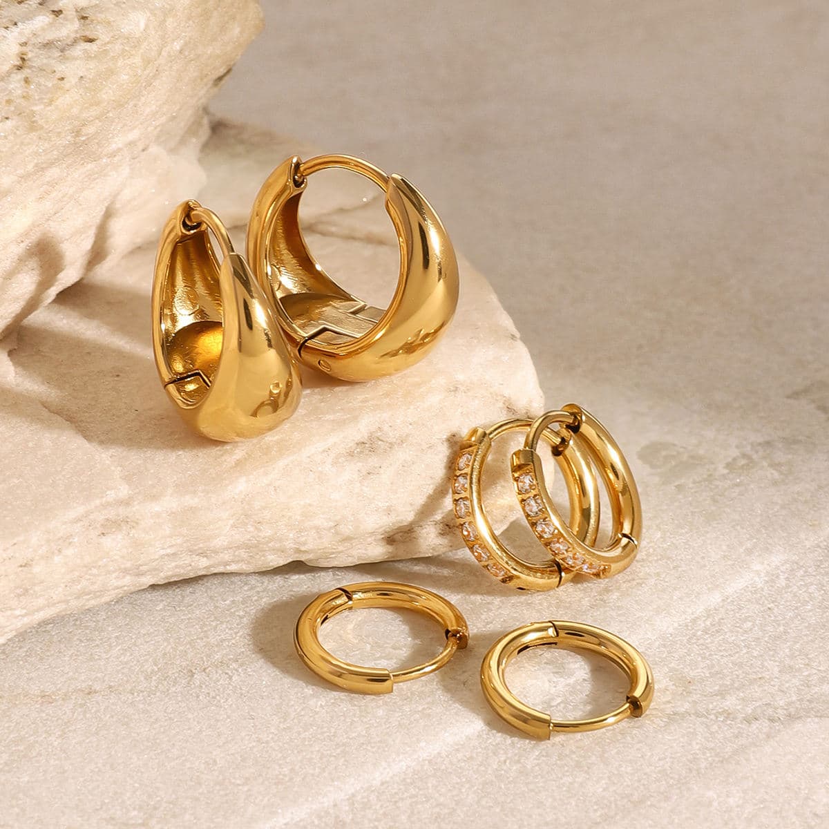 Mixed Hoop Earring Set