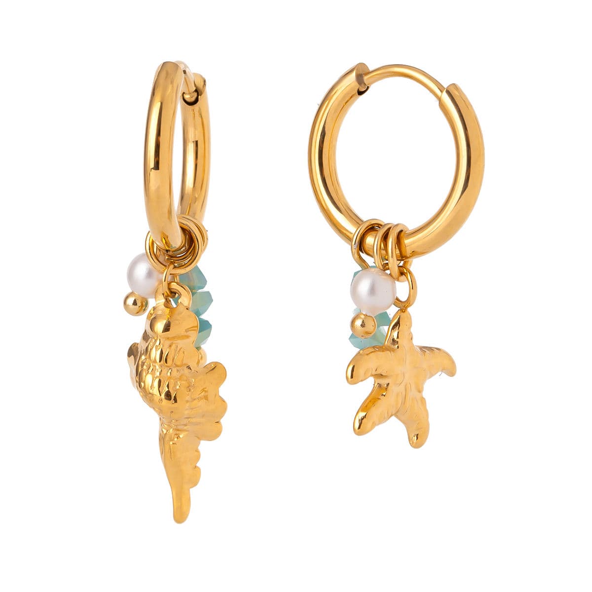 Seashell Hoop Earrings
