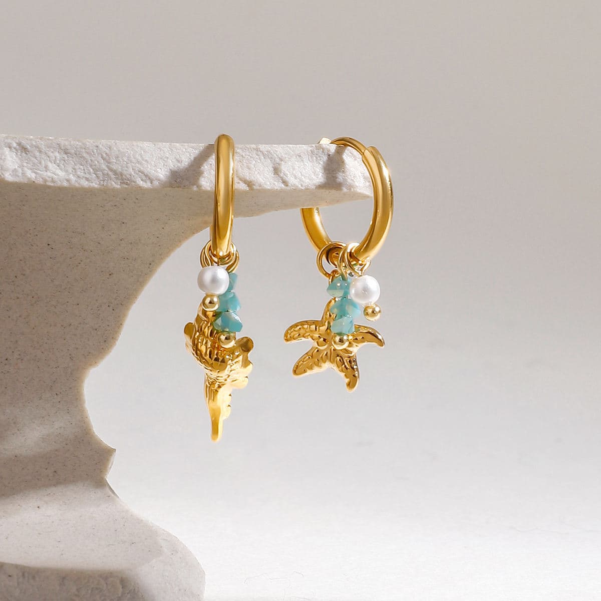 Seashell Hoop Earrings
