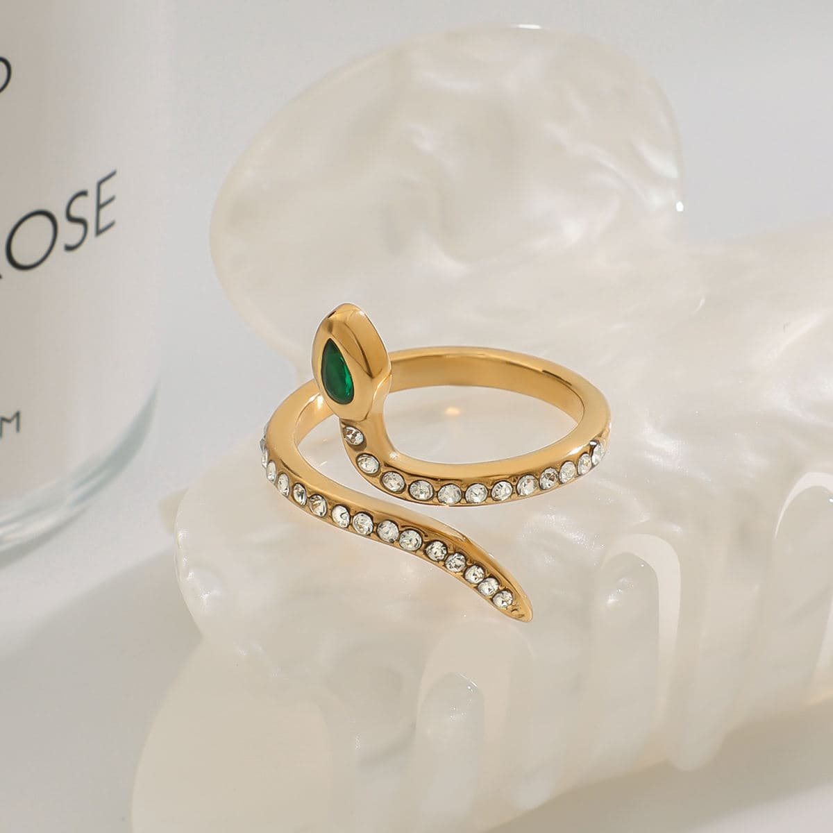 Green Snake Wrap Ring