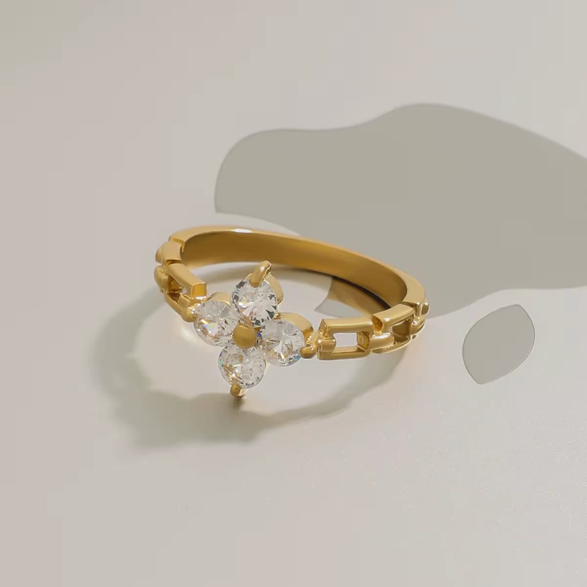 Floral Zircon Ring