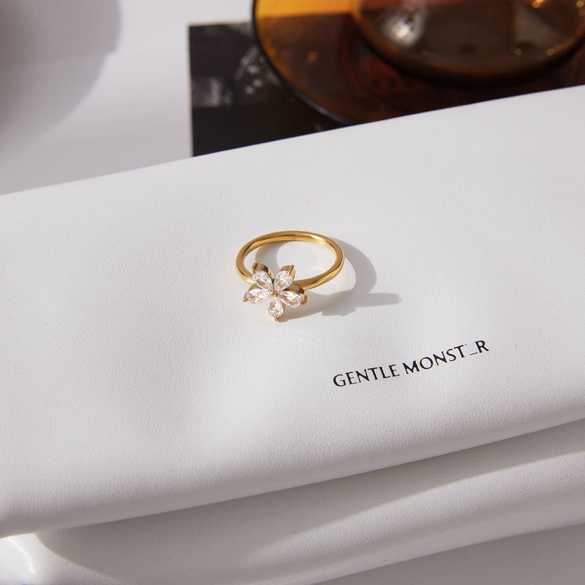 Floral Zircon Ring