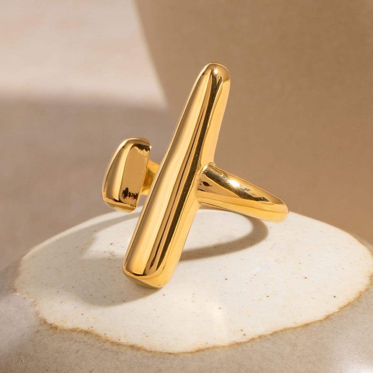 Modern Sculptural Open Ring 