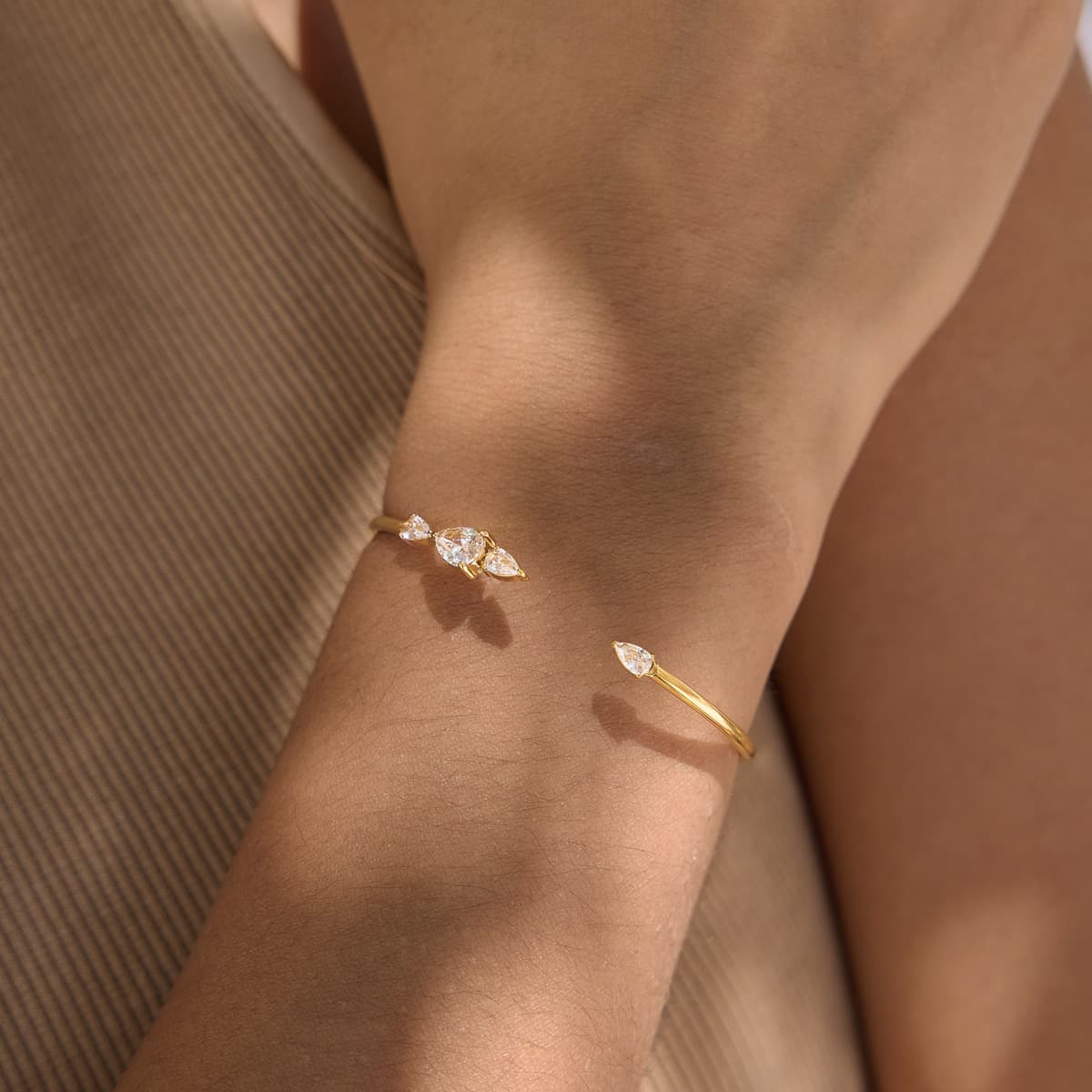 Half Crystal Bangle