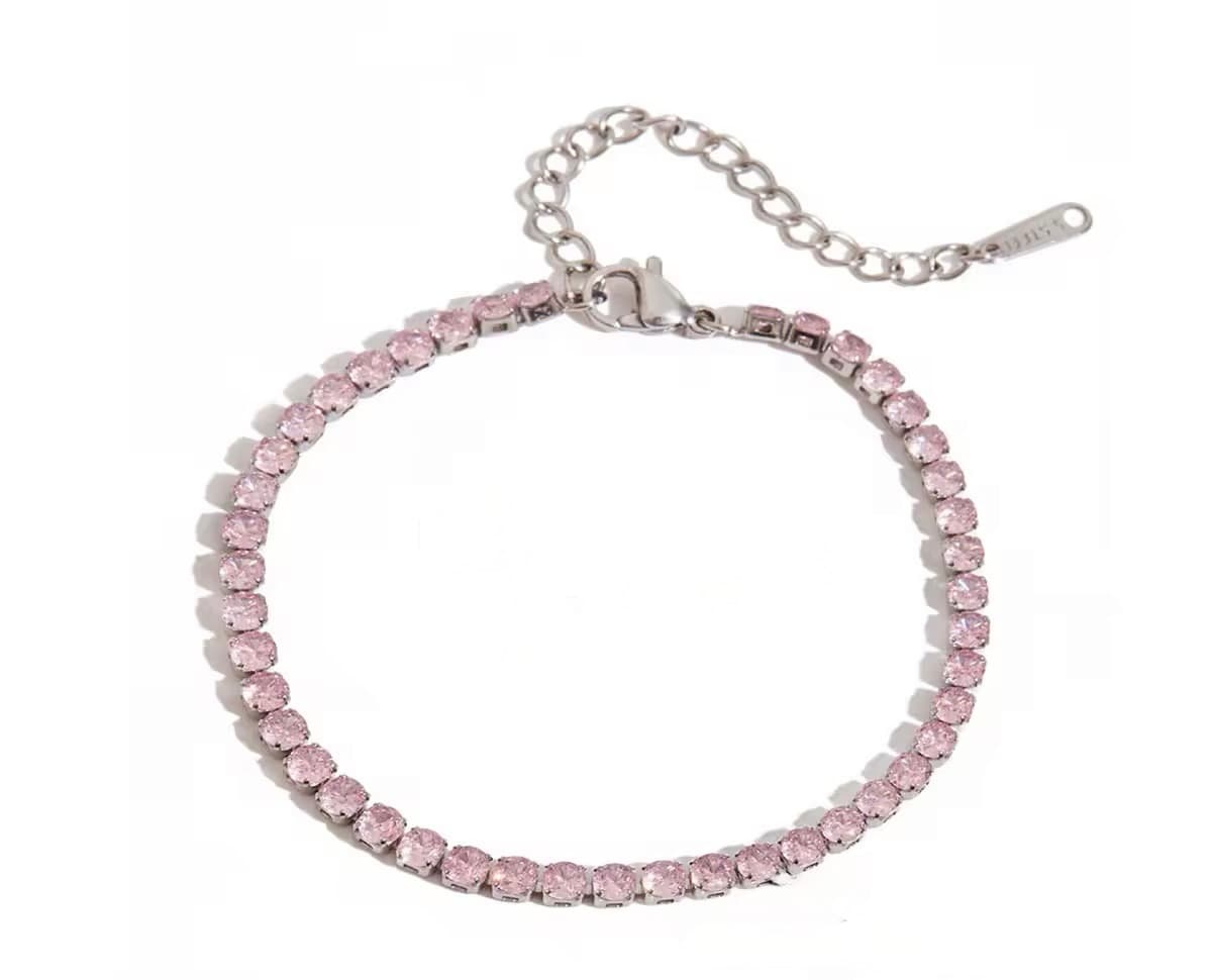 Pink Tennis Bracelet