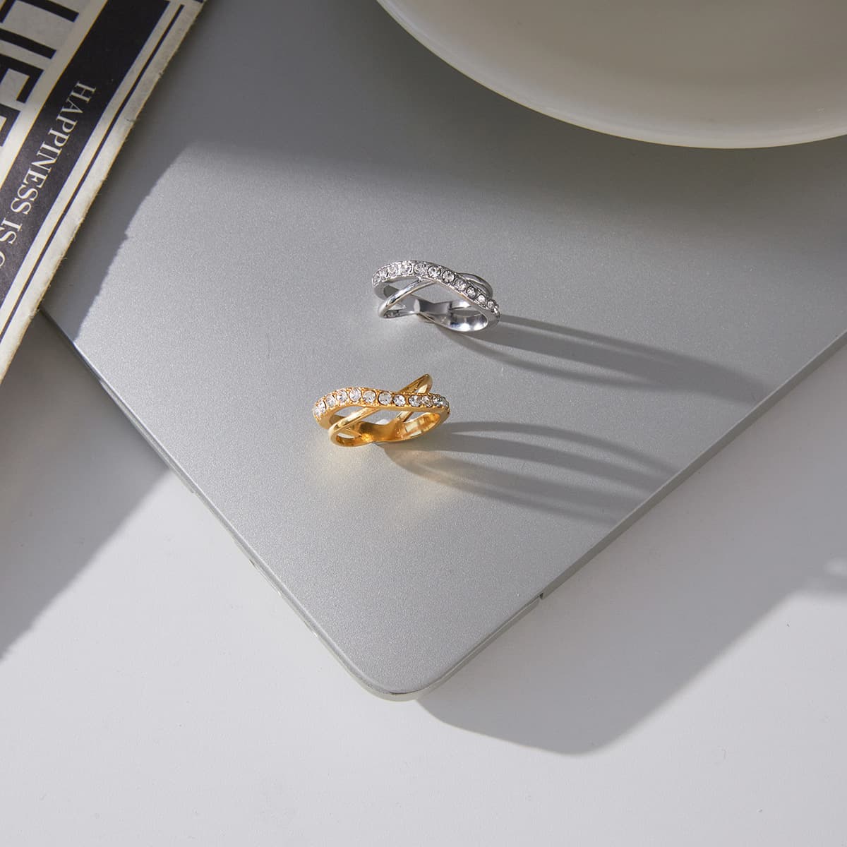 Inlay Cross Ring