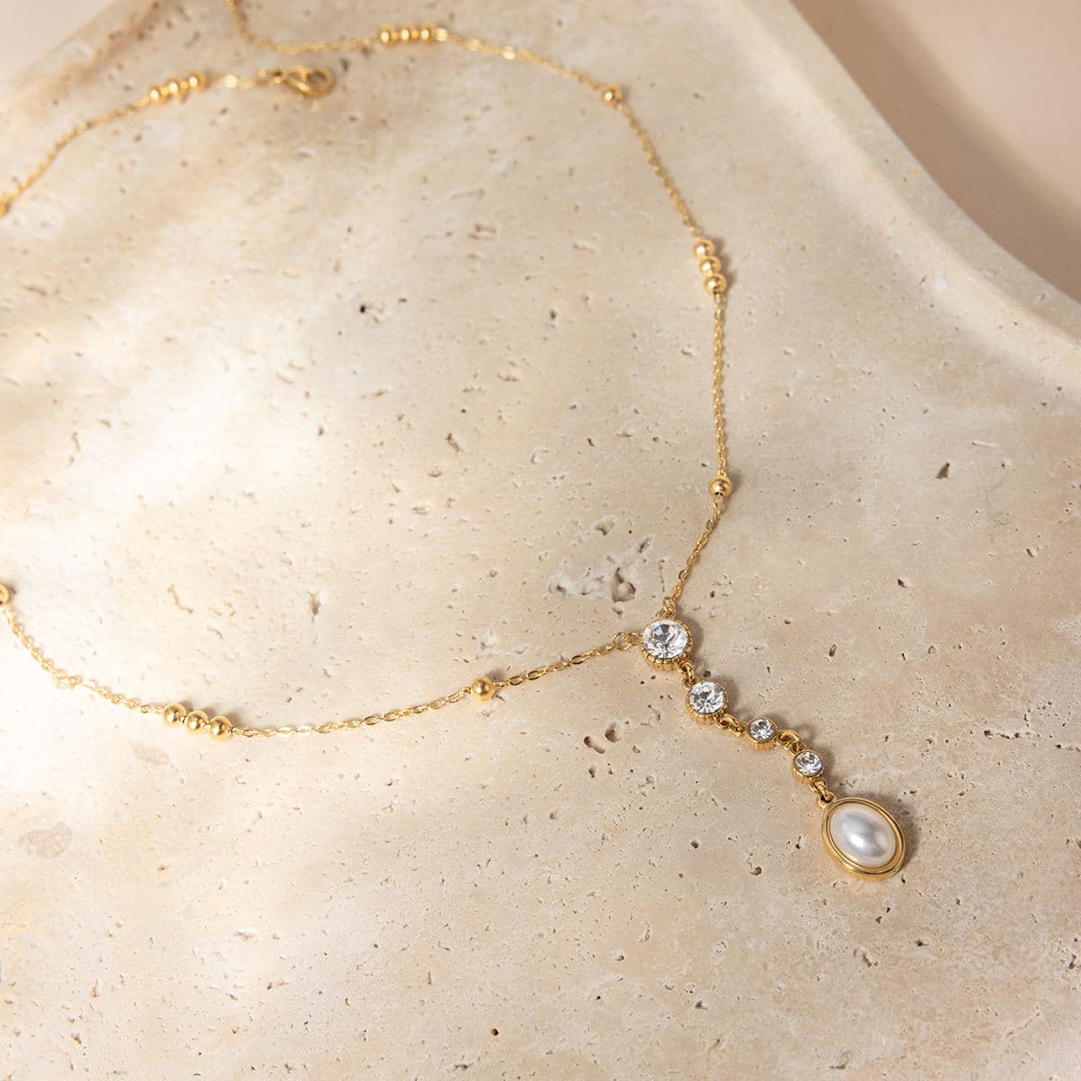 Pearl Drop Y Necklace
