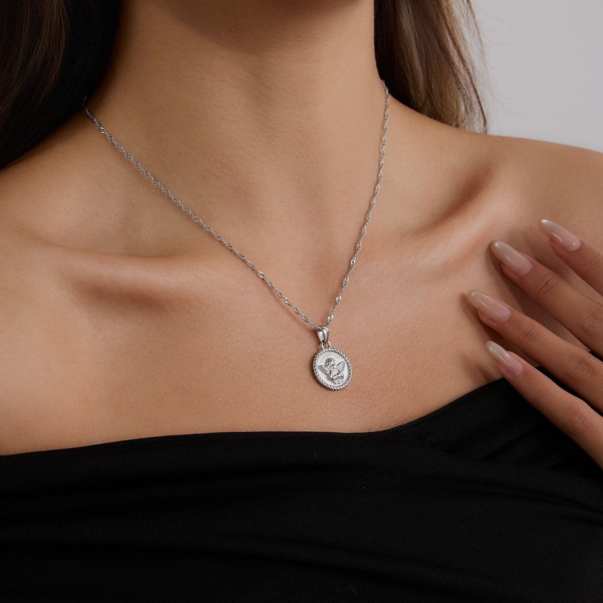 Engraved Medallion Necklace