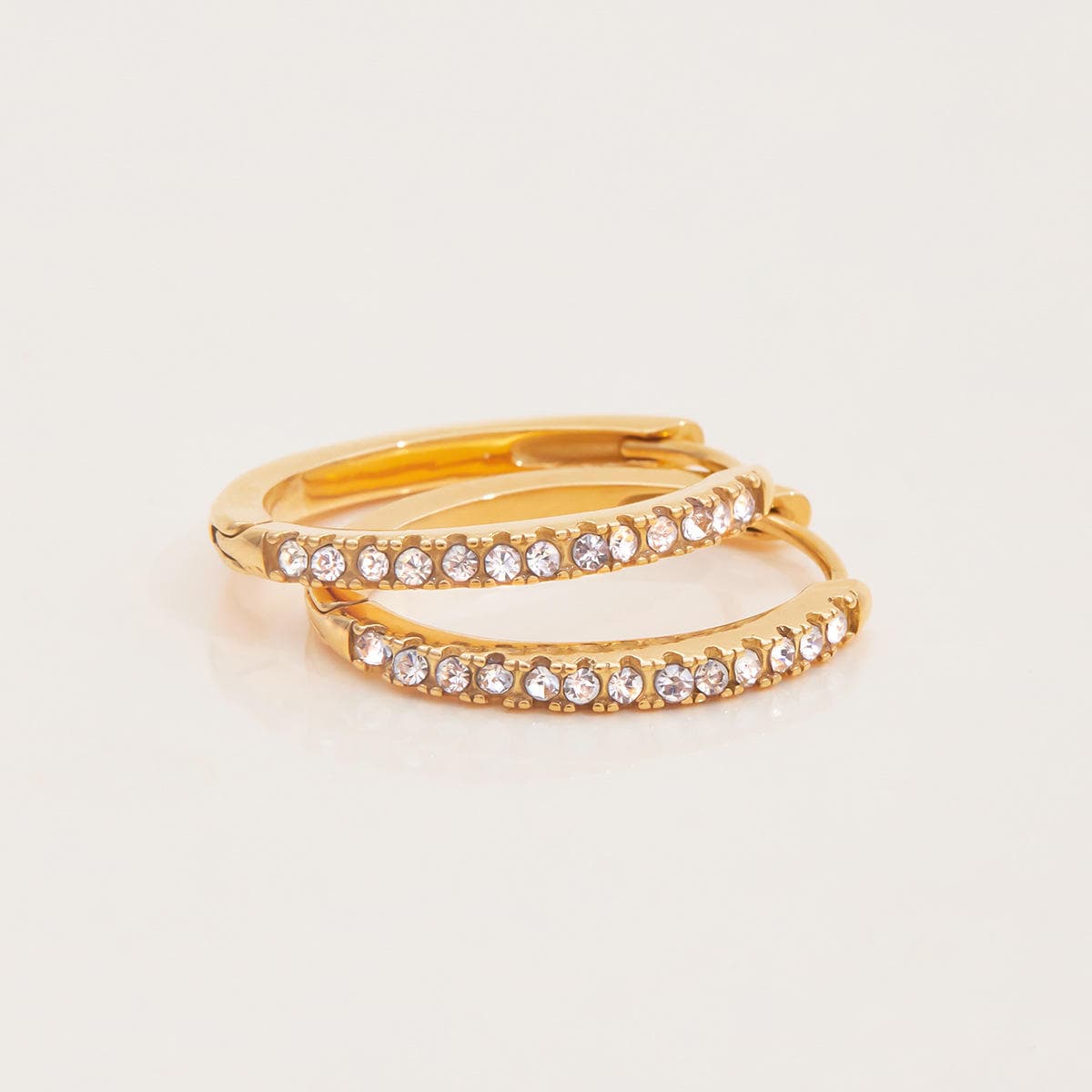Classic Zircon Hoop Earrings